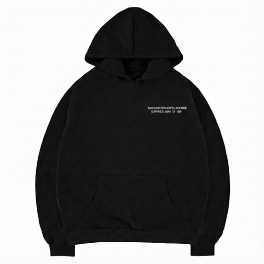 BOXY HOODIE TAXICAB  (BLACK)